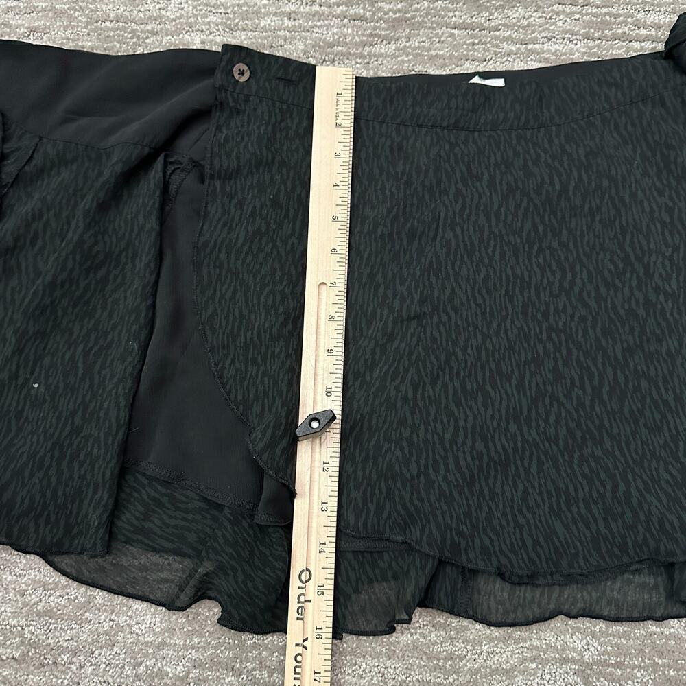 Aerie Skirt Womens Medium Black Wrap Flowy Ruffled Tie Chiffon Mini Short NWT - Picture 13 of 14